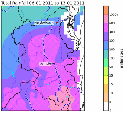Flood Rainfall - 2011 Gympie Flood
